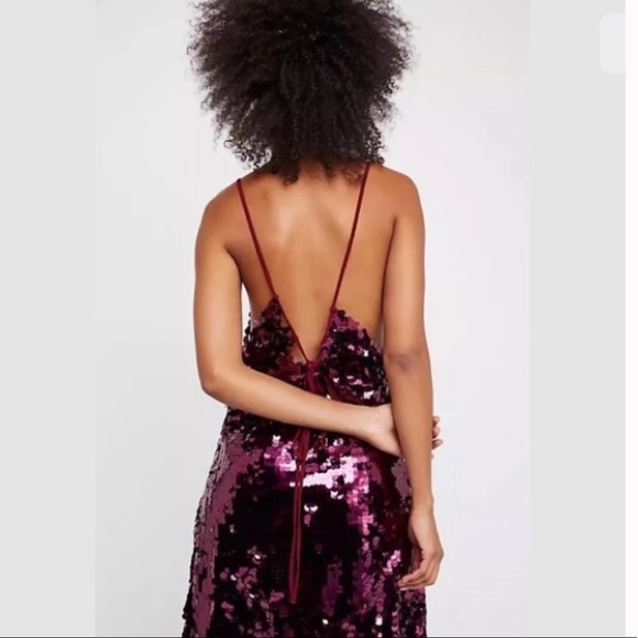 Free People Paillette Sequin Slip Dress - Picture 4 of 8